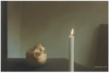 Gerhard Richter, Schädel und Kerze, 1983
