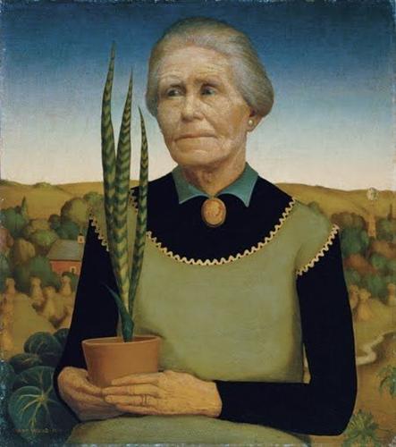 Grant Wood, Woman with Plants, 1929