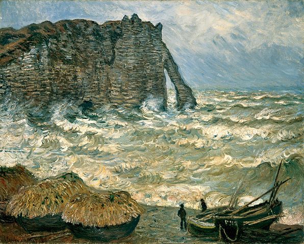 Claude Monet, Stormy Sea in Etretat, 1883